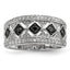 Sterling Silver Black/White Diamond Ring