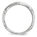 White Night Sterling Silver Rhodium-plated Black Diamond Men's Ring