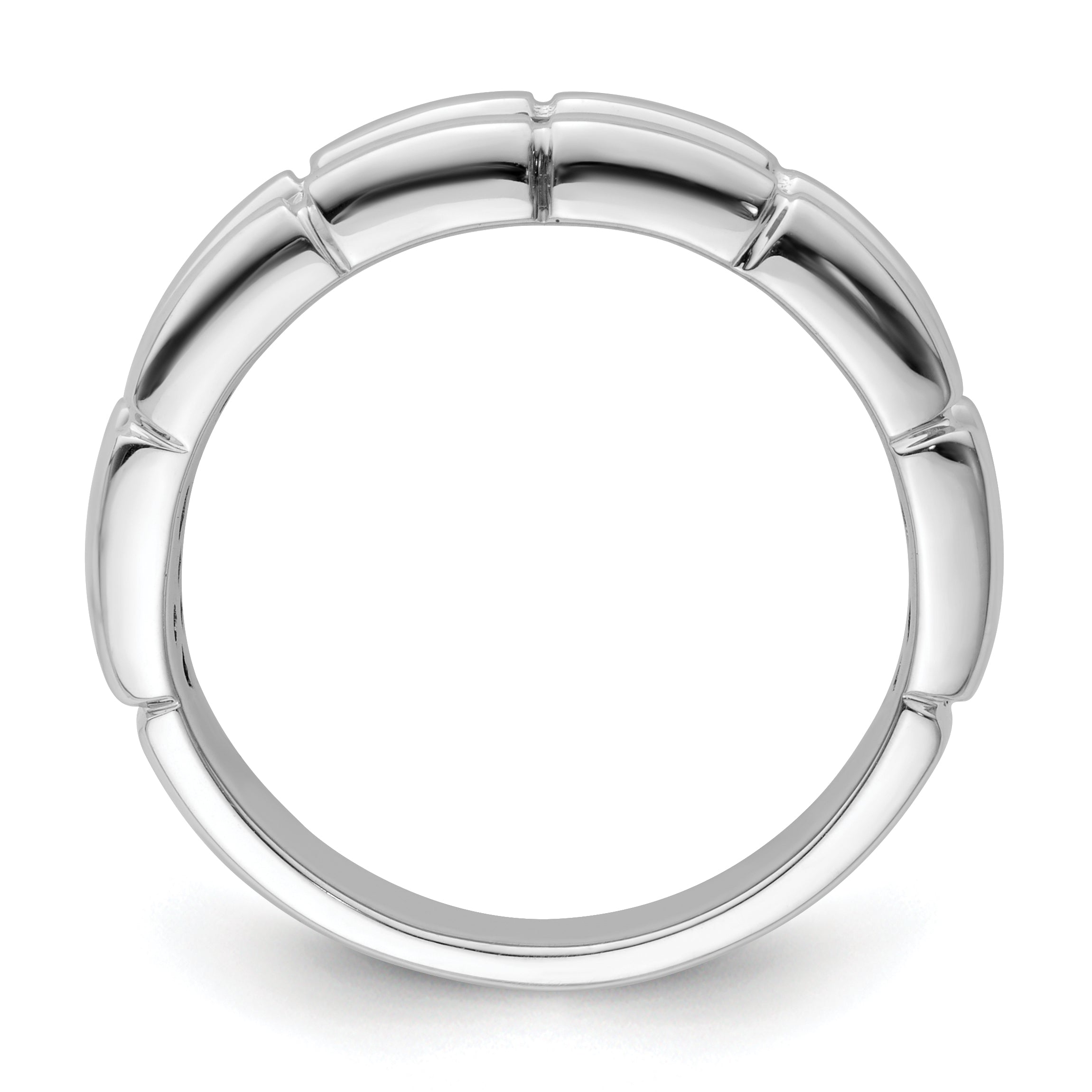 White Night Sterling Silver Rhodium-plated White and Black Diamond Men's Ring Secondary image