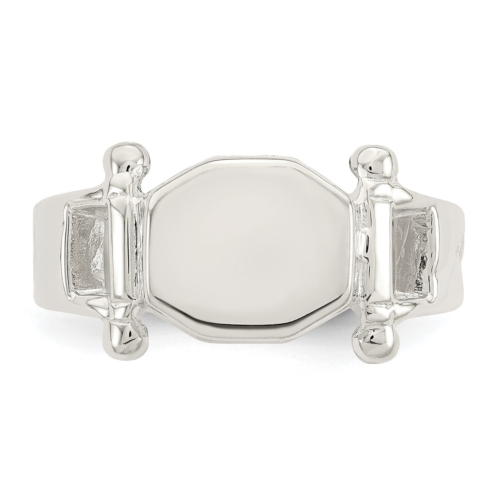 Sterling Silver Fancy Signet Ring