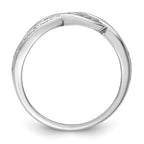 Sterling Silver Rhodium Plated Diamond Heart MOM Ring