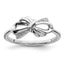Sterling Silver Rhodium Plated Diamond Bow Ring