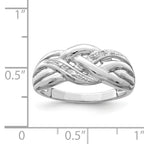 Sterling Silver Rhodium Plated Diamond Ring