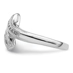 Sterling Silver Rhodium Plated Diamond Ring