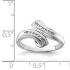 Sterling Silver Rhodium Plated Diamond Ring