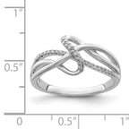 Sterling Silver Rhodium Plated Diamond Fashion Ring