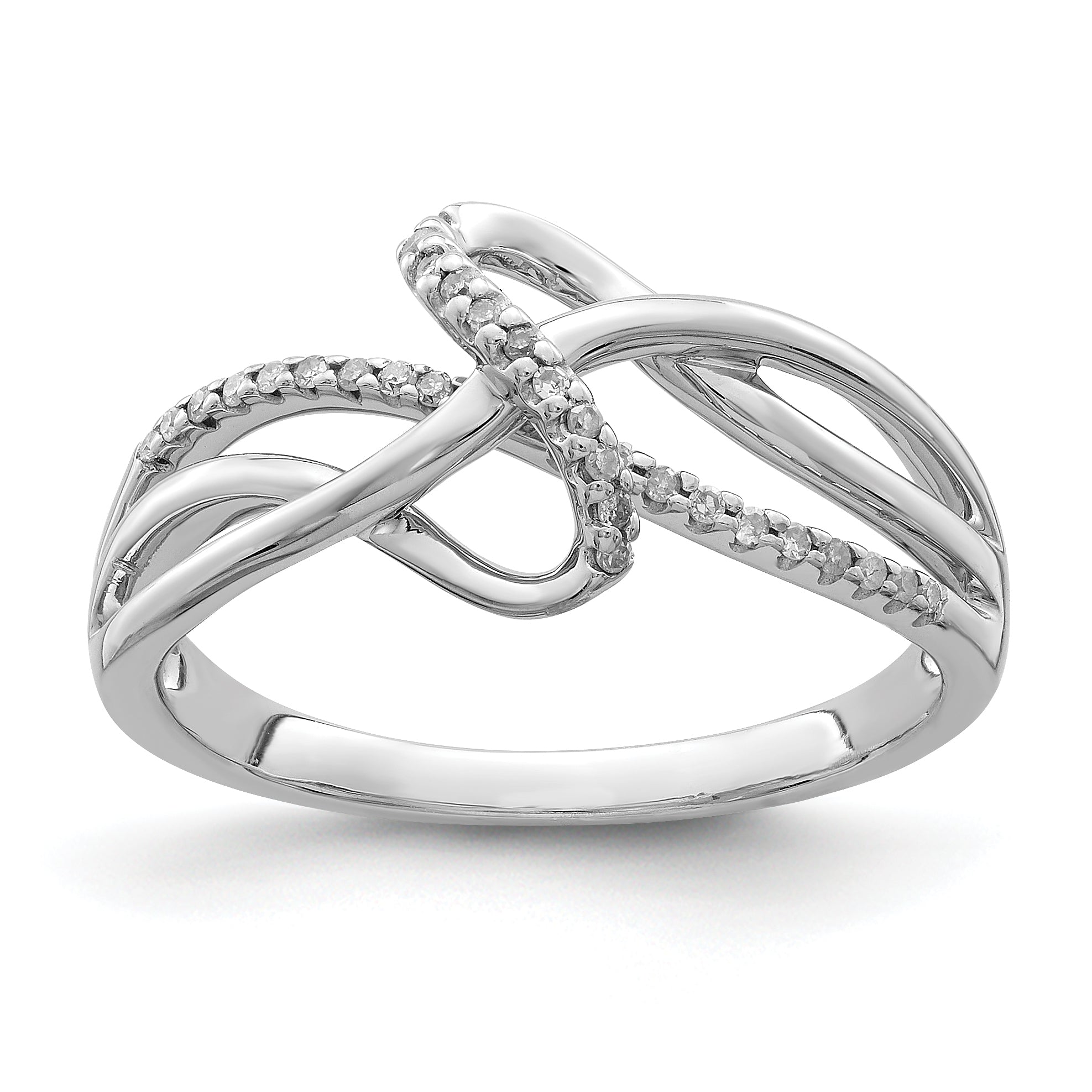 Sterling Silver Rhodium Plated Diamond Fashion Ring Main image
