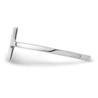 Sterling Silver Rhodium-Plated Sideways CroSterling Silver Ring