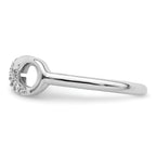 Sterling Silver Rhodium-plated with CZ Infinity Ring