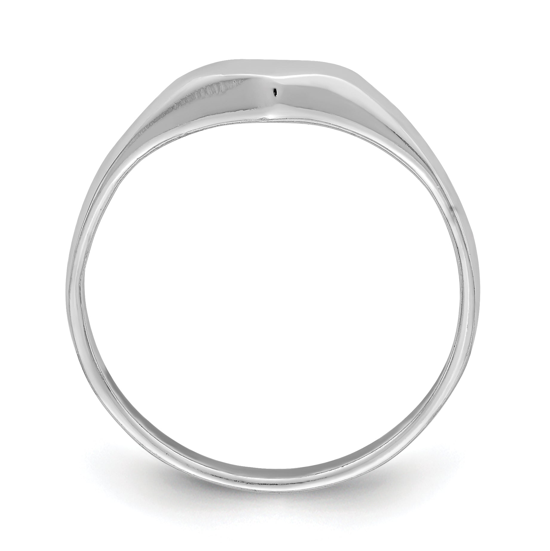 Sterling Silver RH-plated Polished Elongated Heart Children's Ring Secondary image