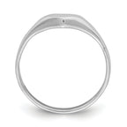 Sterling Silver RH-plated Polished Elongated Heart Children's Ring