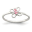 Sterling Silver Polished Pink CZ Butterfly Children's Ring