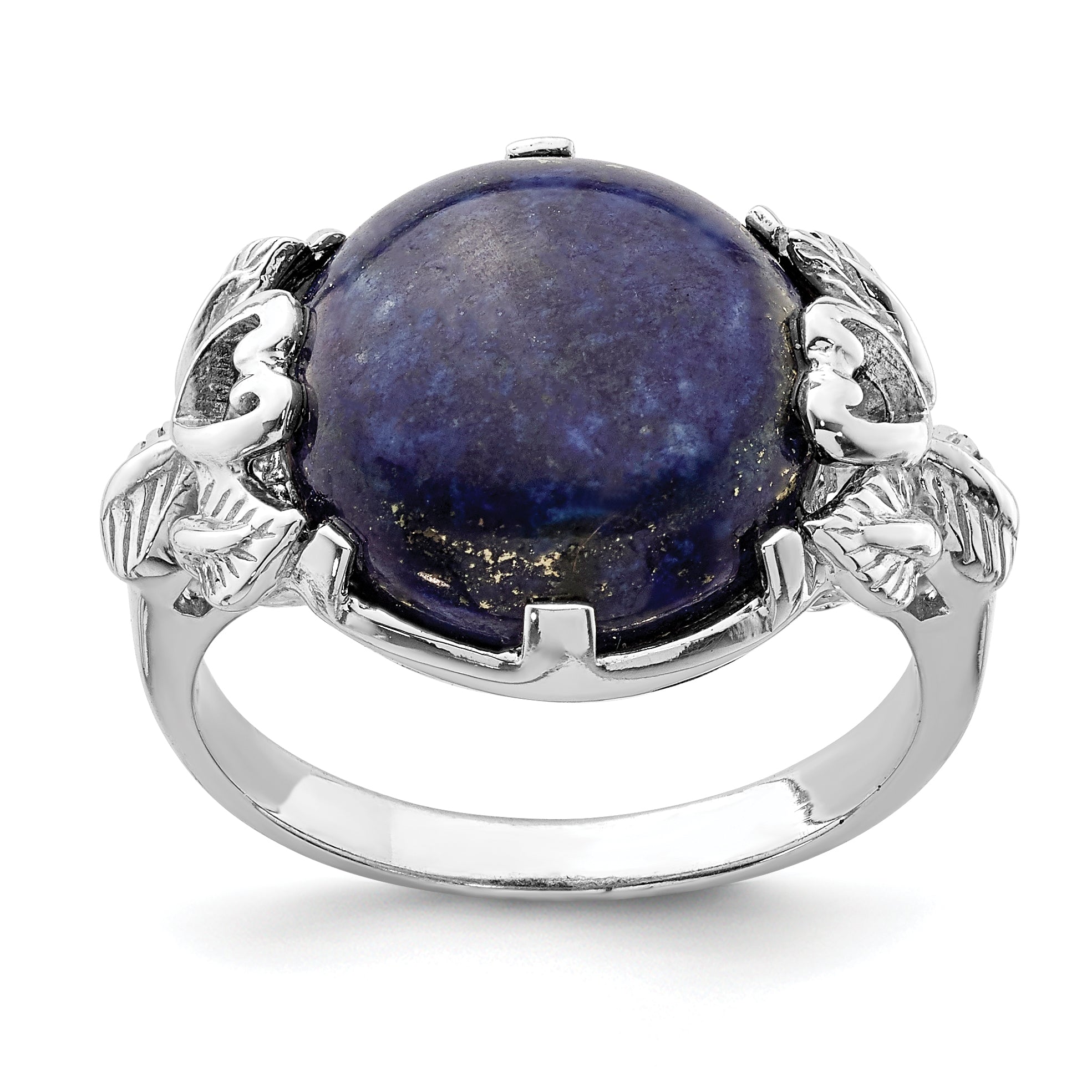 Sterling Silver Rhodium-plated Lapis Lazuli Ring Main image