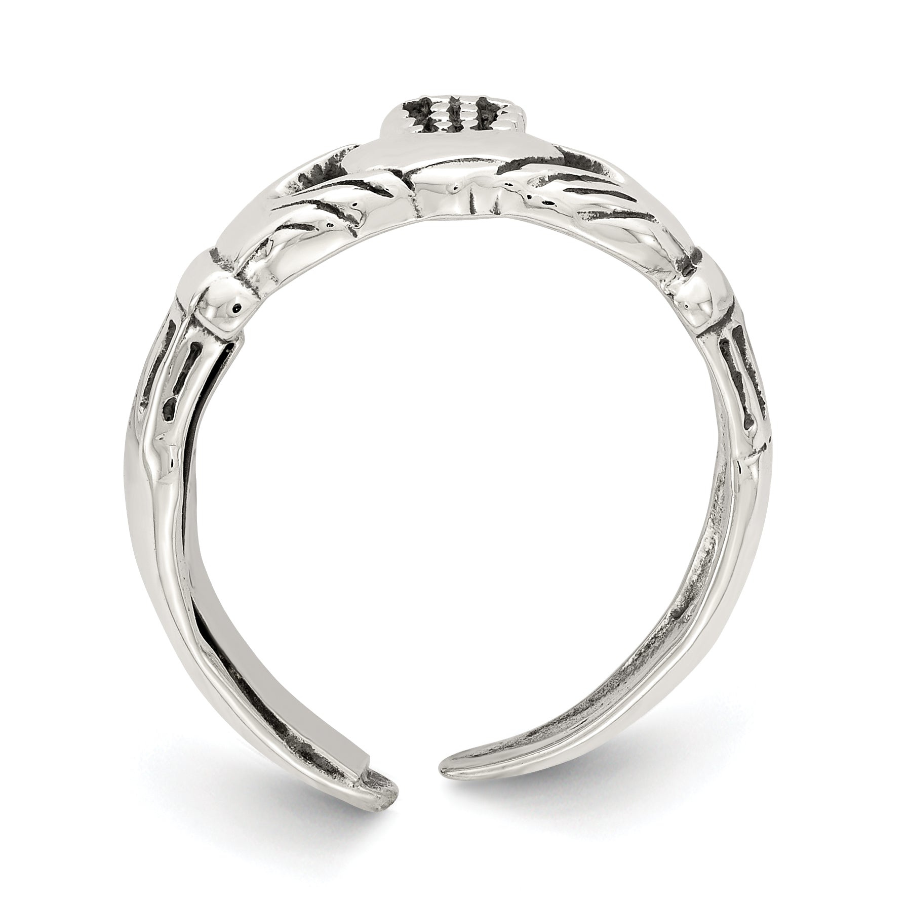 Sterling Silver Claddagh Toe Ring Secondary image