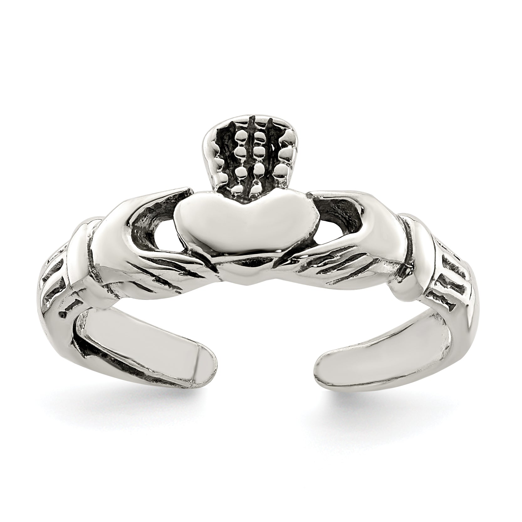 Sterling Silver Claddagh Toe Ring Main image