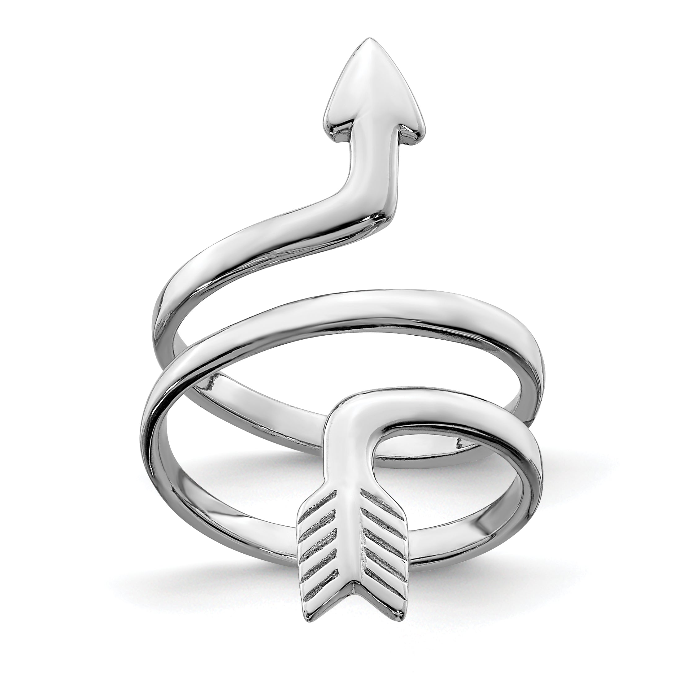 Sterling Silver Rhodium-plated Arrow Wrap Toe Ring Main image