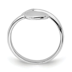 Sterling Silver Rhodium-plated Heart With Arrow Toe Ring