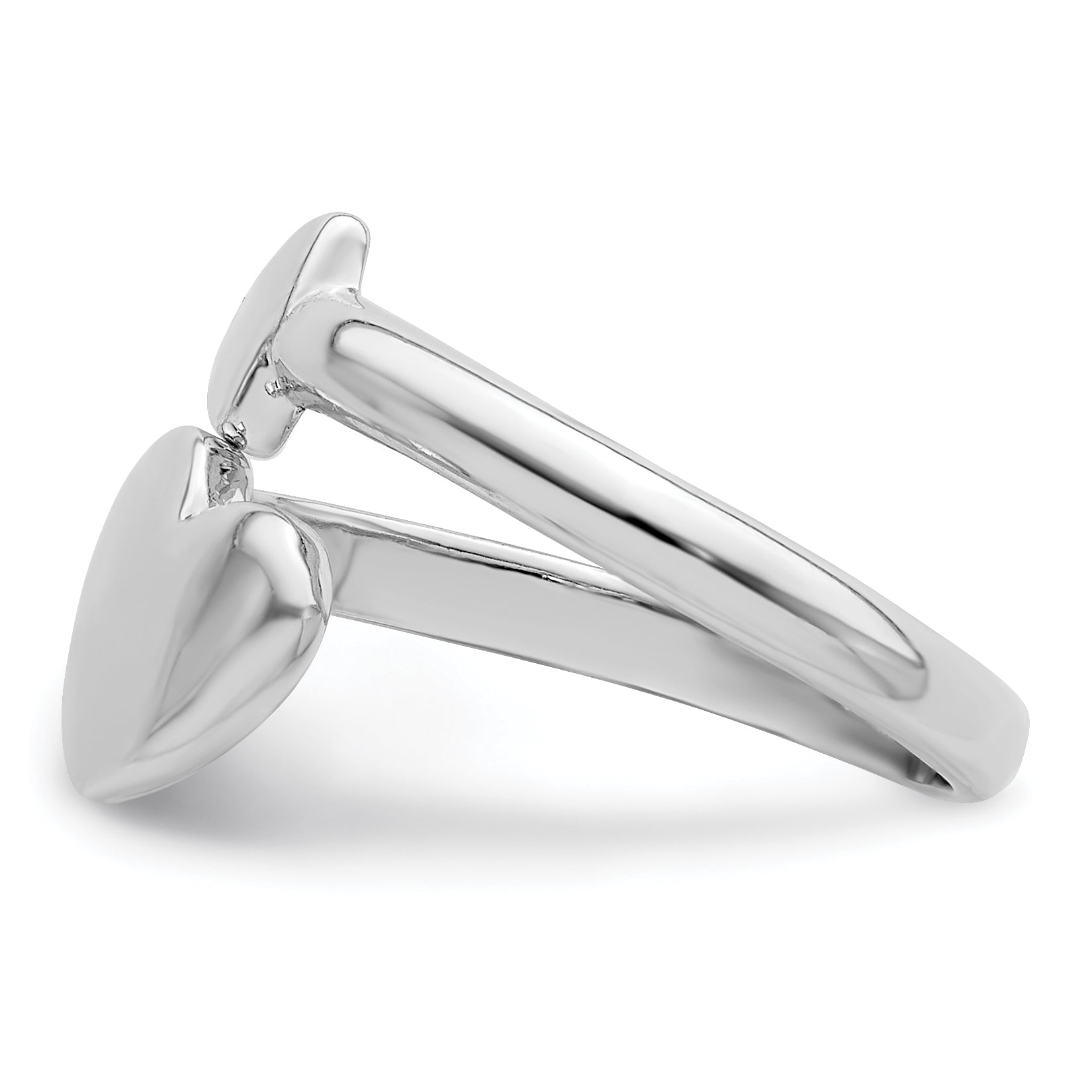 Sterling Silver Rhodium-plated Heart With Arrow Toe Ring