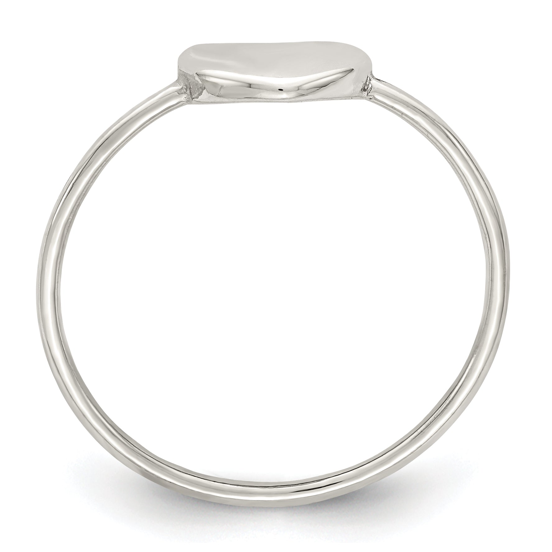 Sterling Silver Polished Heart Ring Secondary image