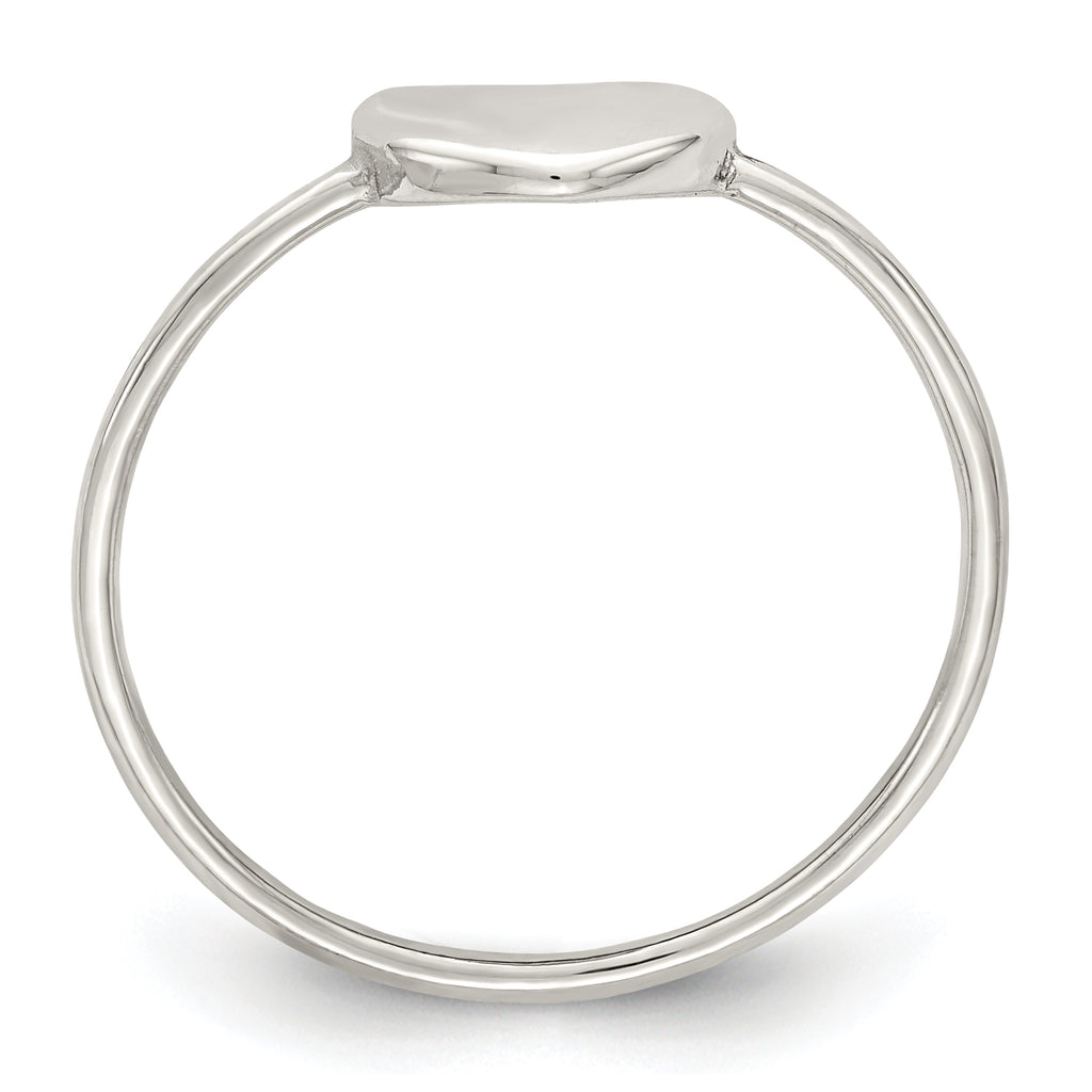 Sterling Silver Polished Heart Ring