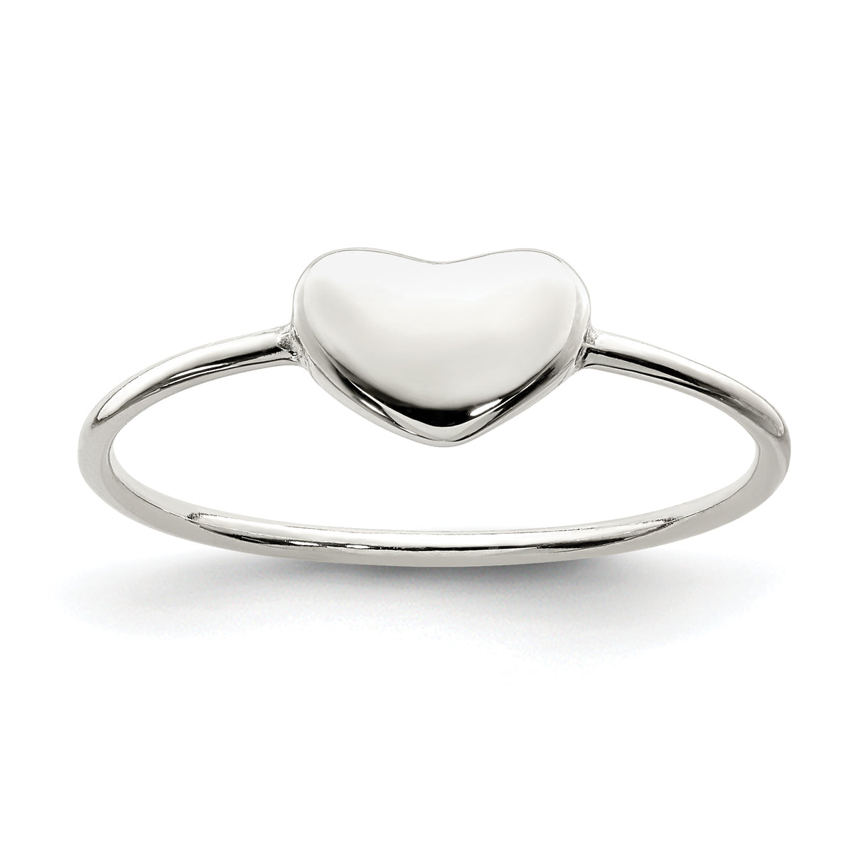 Sterling Silver Polished Heart Ring