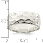 Sterling Silver Hammered Polished Ring