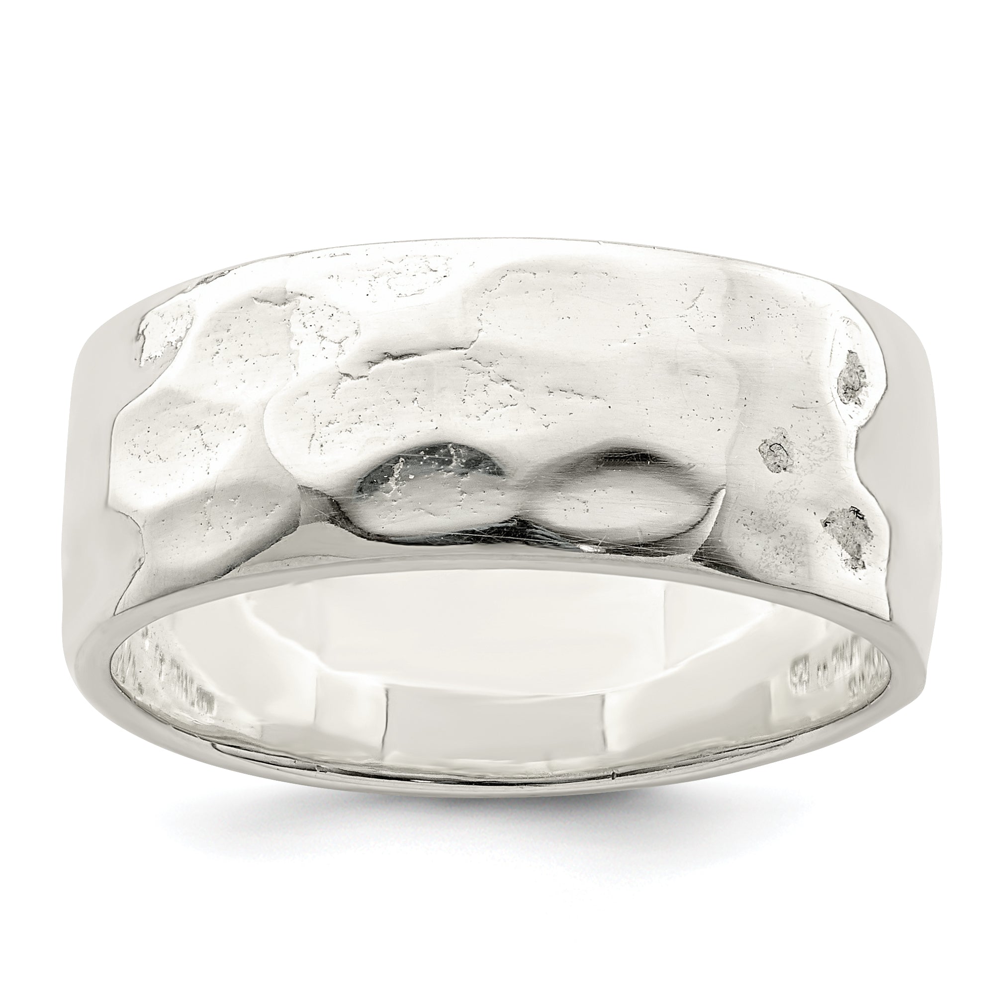 Sterling Silver Hammered Polished Ring Main image