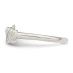 Sterling Silver Polished 'Love' Adjustable Ring