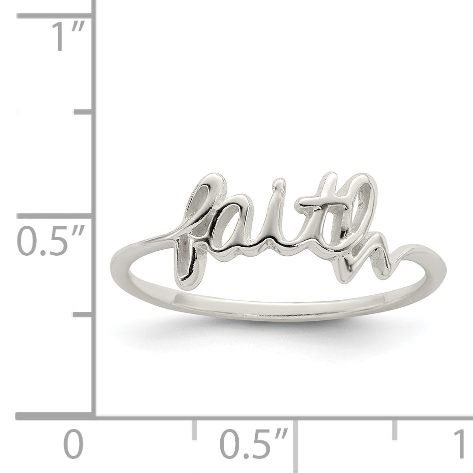 Sterling Silver Faith Ring