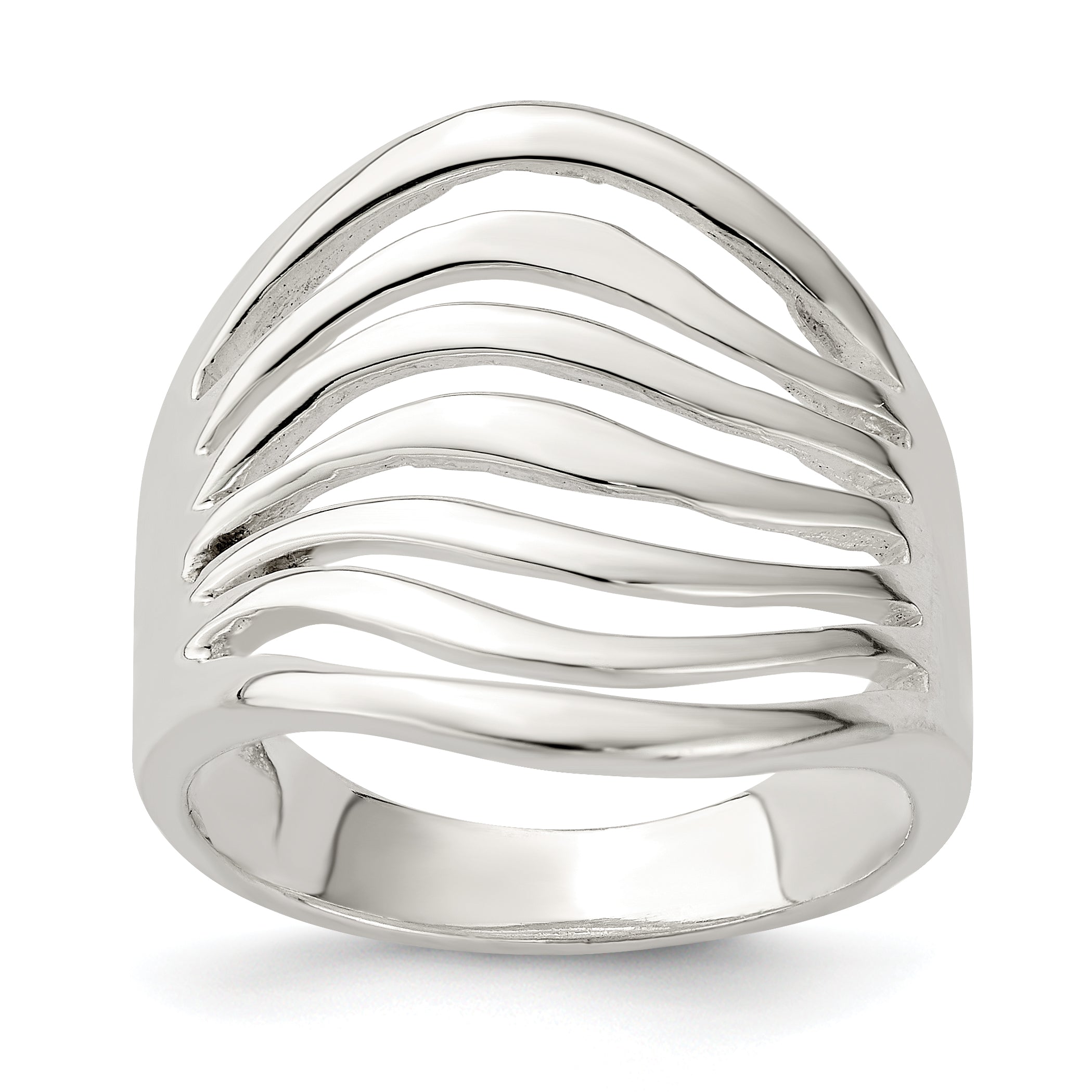 Sterling Silver Polished Wave Ring Main image