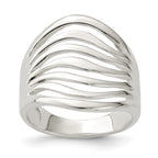Sterling Silver Polished Wave Ring