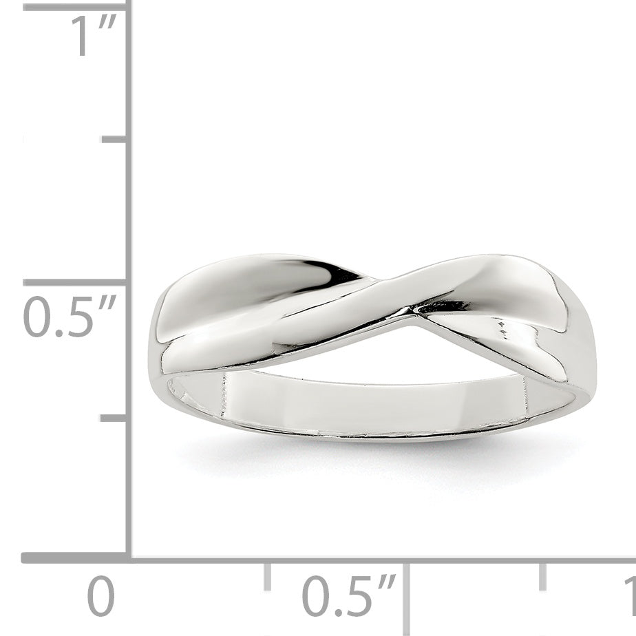 Sterling Silver Polished Twist Ring Secondary image