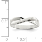 Sterling Silver Polished Twist Ring