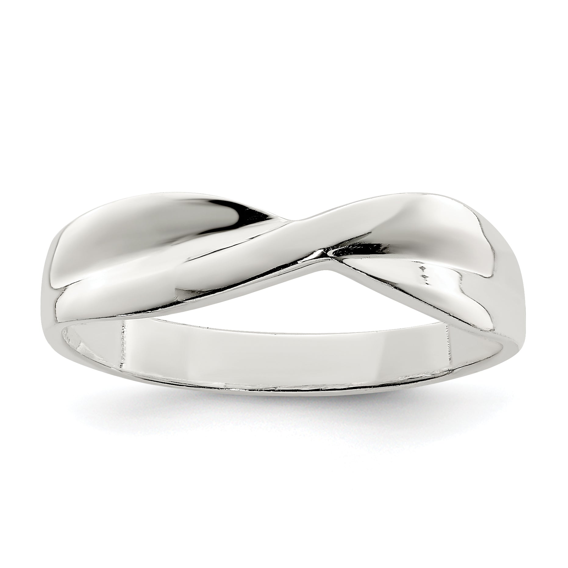 Sterling Silver Polished Twist Ring Main image