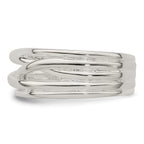 Sterling Silver Polished 5 Band Intersecting Ring