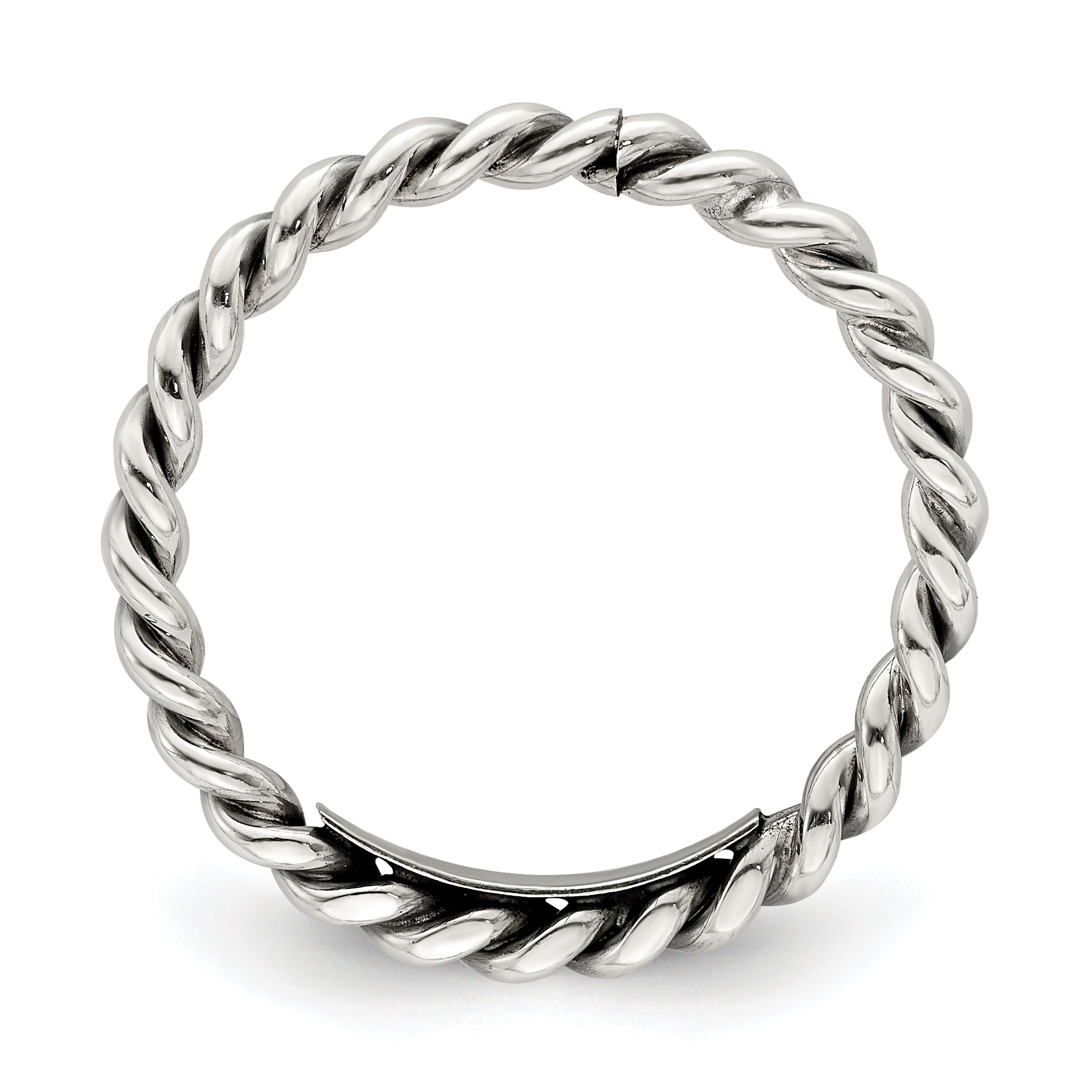 Antiqued Twisted Band Ring in Sterling Silver Secondary image