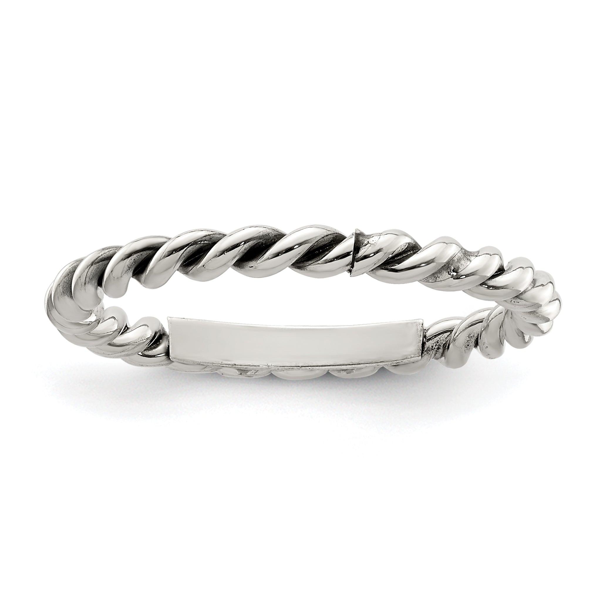 Sterling Silver Antiqued Twisted 1.75mm Women's Ring Main image