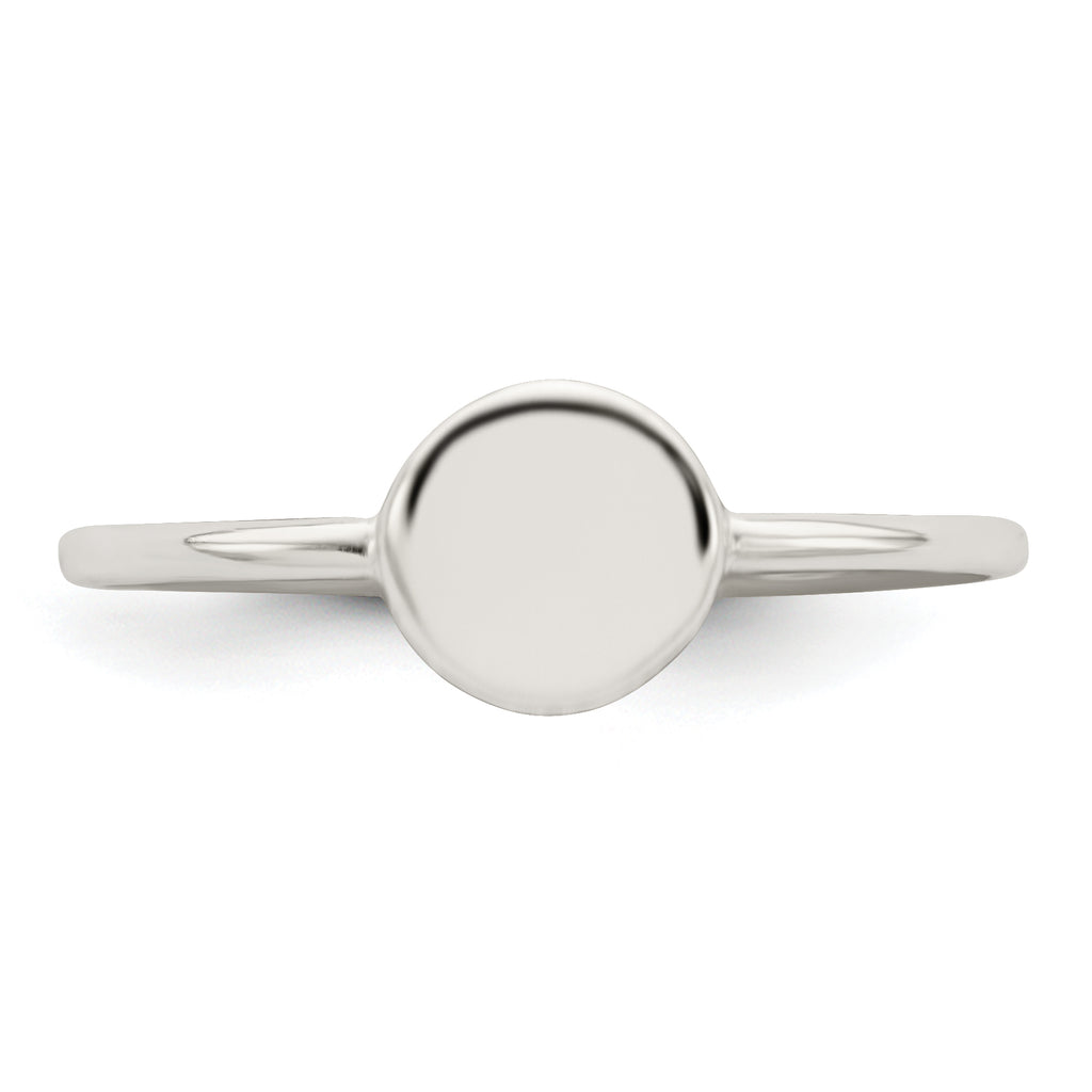 Sterling Silver Polished Circle Ring