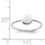 Sterling Silver Polished Circle Ring