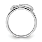 Sterling Silver Rhodium-Plated Polished Cubic Zirconi 3 Ring Set