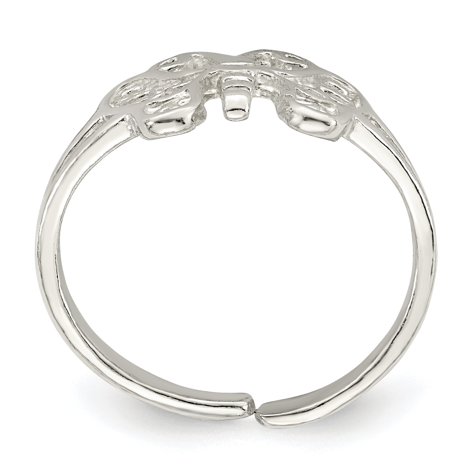 Sterling Silver Butterfly Toe Ring Secondary image