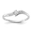 Sterling Silver Rhodium-plated and CZ Ring