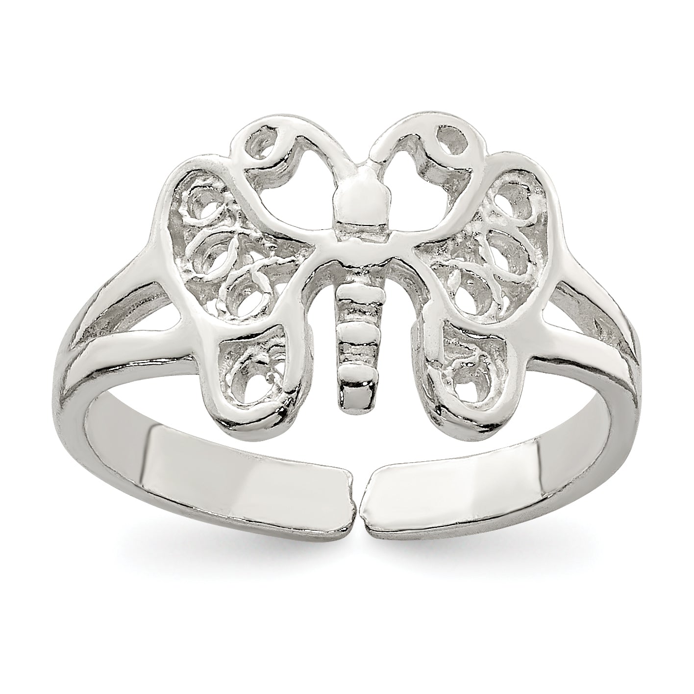 Sterling Silver Butterfly Toe Ring Main image