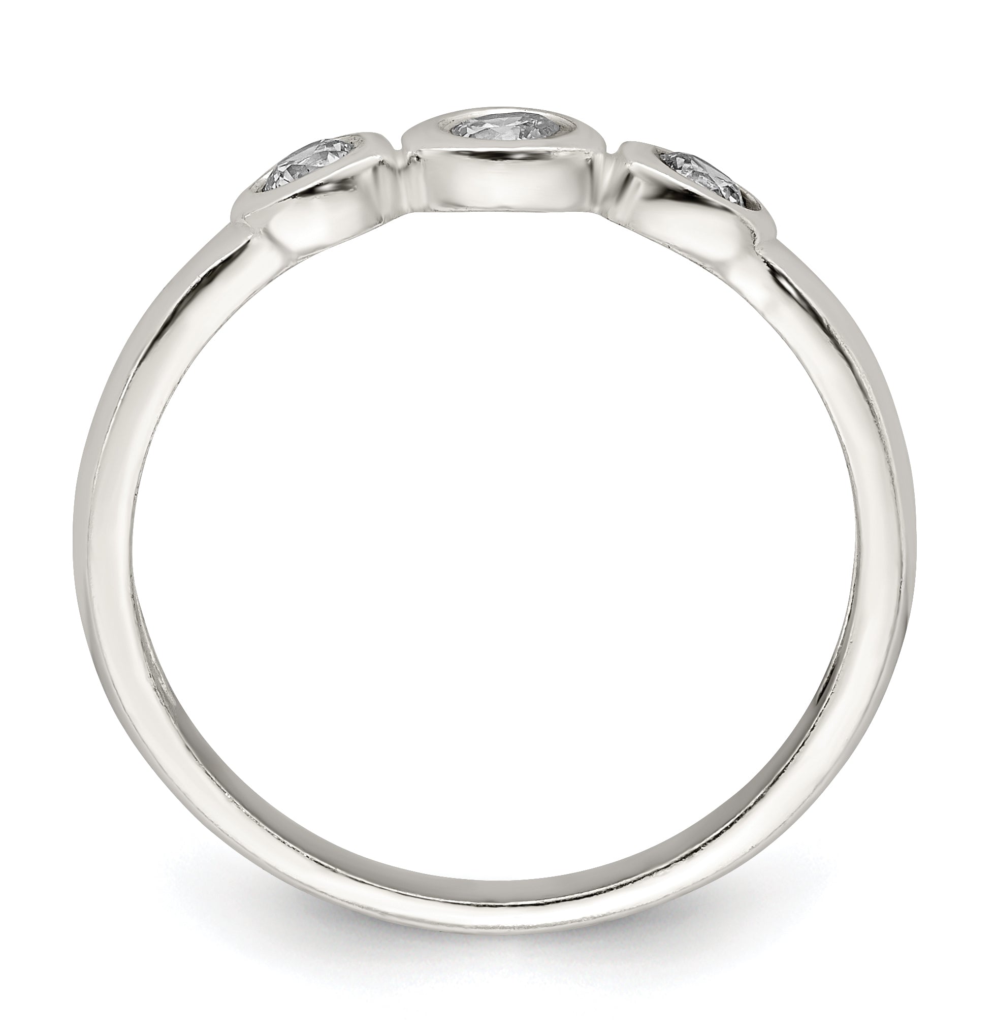 Sterling Silver Polished CZ Ring Secondary image
