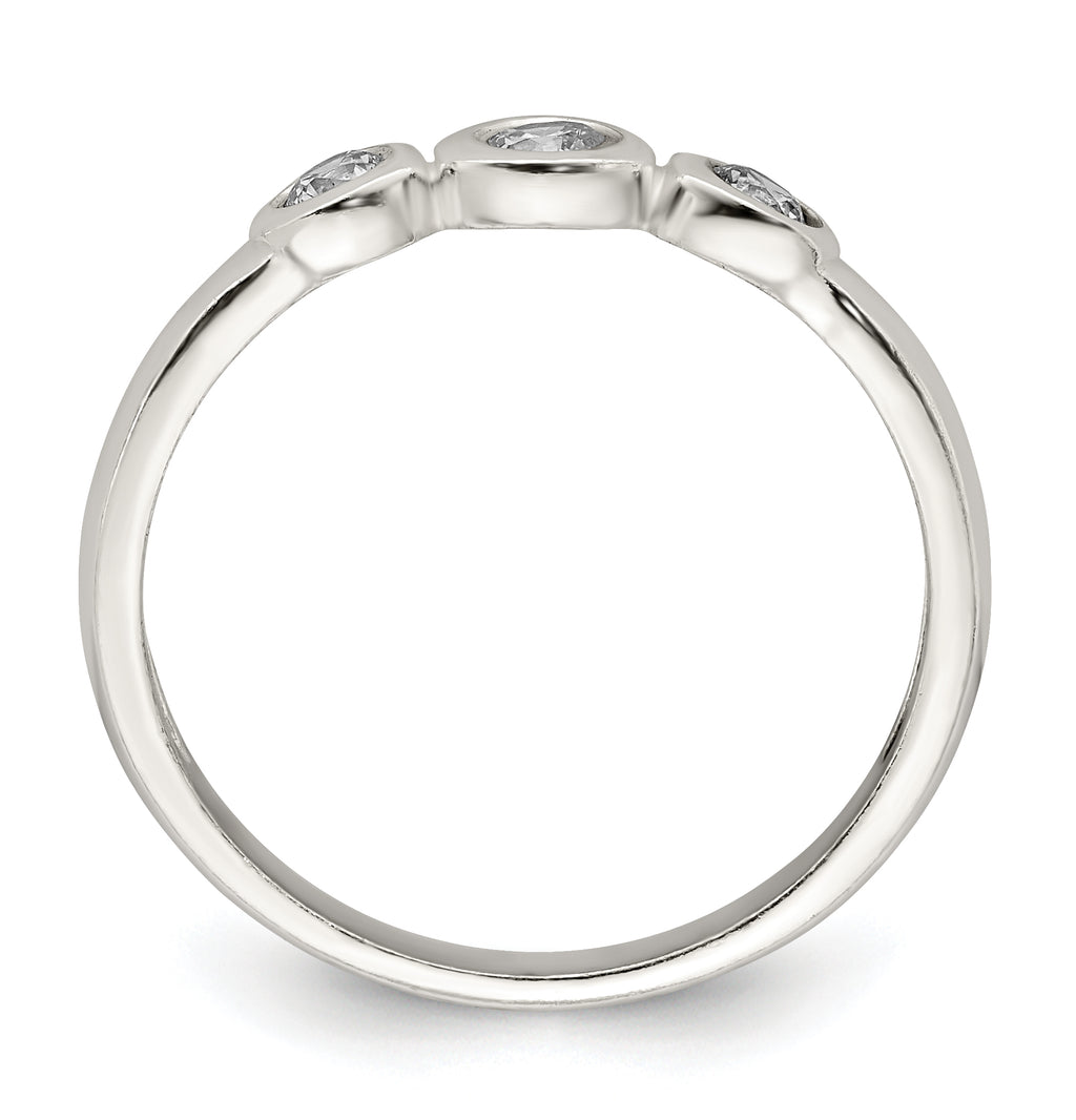 Sterling Silver Polished CZ Ring