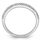 Sterling Silver Rhodium-plated Polished CZ Ring
