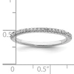 Sterling Silver Rhodium-plated Polished CZ Ring