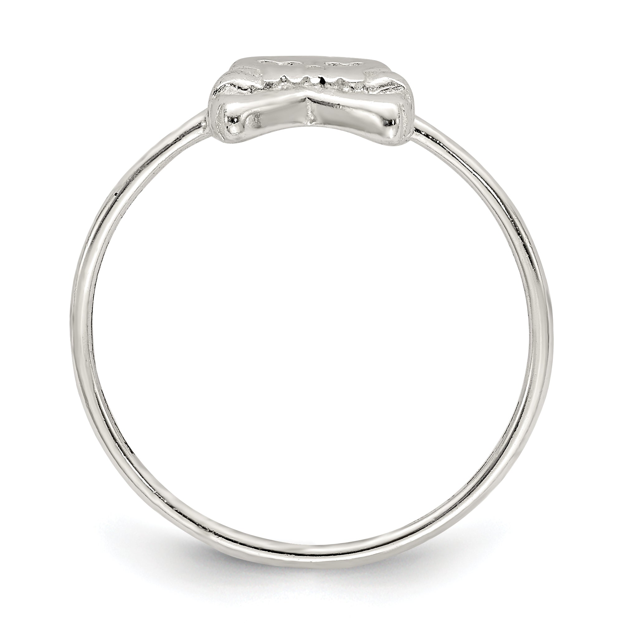 Sterling Silver Polished Skull & Crossbones Ring Secondary image