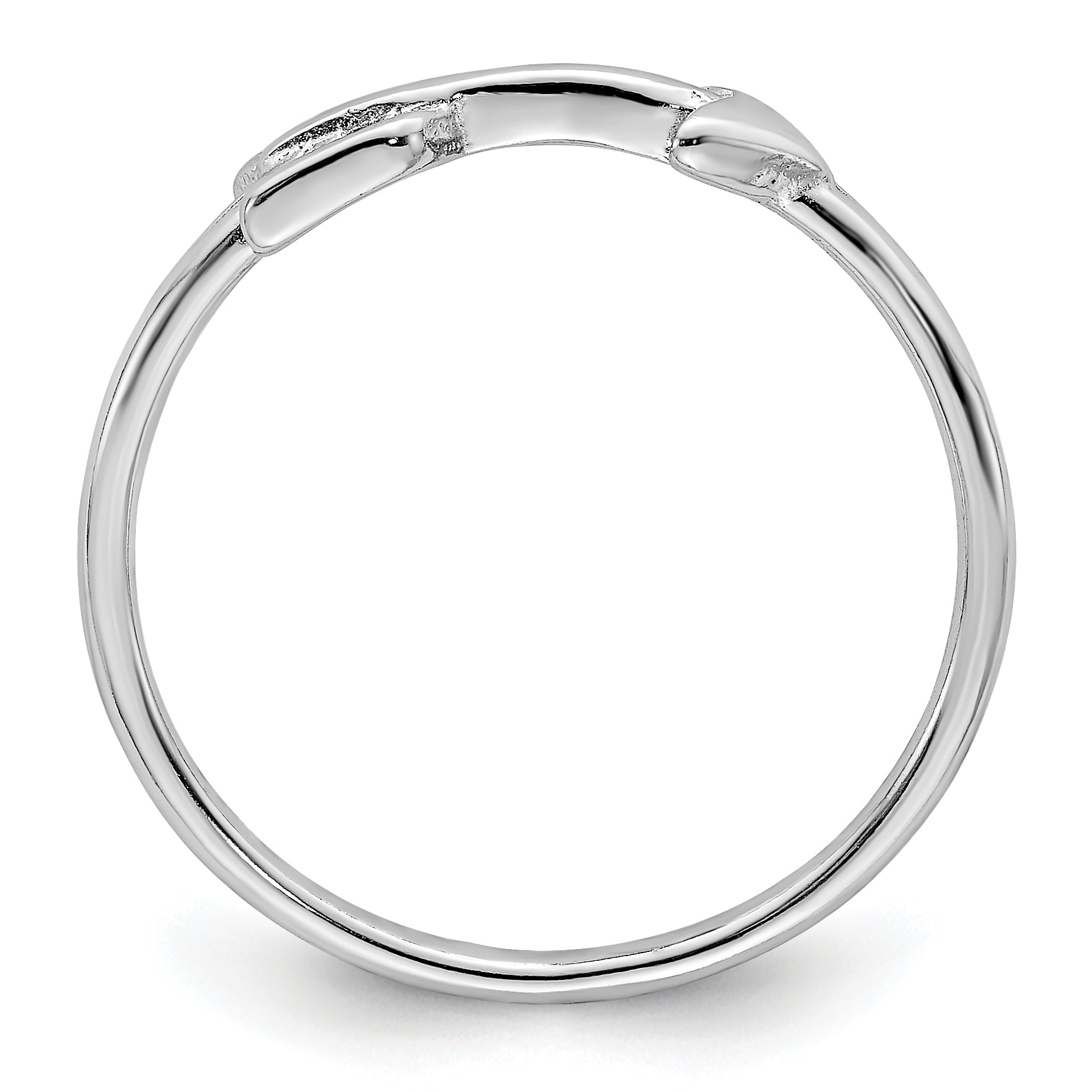 Sterling Silver Rhodium-plated Polished Arrow Ring Secondary image