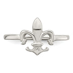 Sterling Silver Polished Fleur De Lis Ring